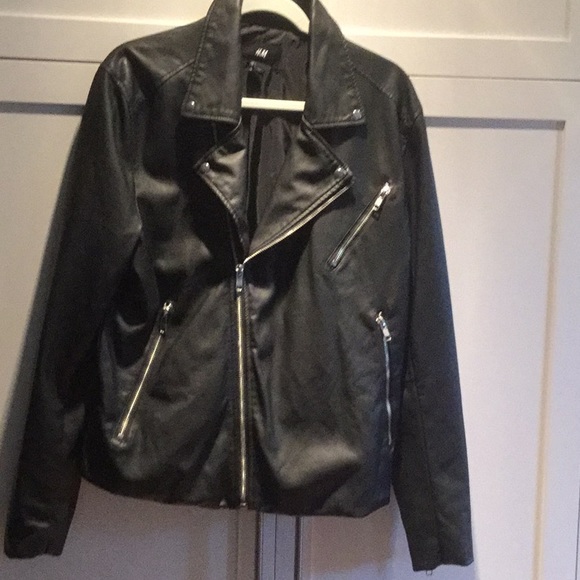 H&M Jackets & Blazers - H&M Faux Leather Moto Jacket